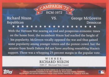 2008 Topps - Historical Campaign Match-Ups #HCM-1972 Richard Nixon / George McGovern Back