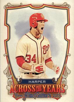 2013 Topps Allen & Ginter - Across the Years #ATY-BH Bryce Harper Front