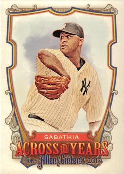 2013 Topps Allen & Ginter - Across the Years #ATY-CCS CC Sabathia Front
