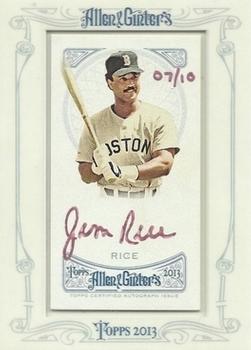 2013 Topps Allen & Ginter - Autographs Red Ink #AGA-JRC Jim Rice Front