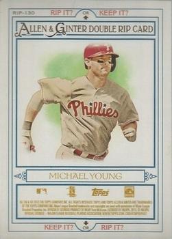 2013 Topps Allen & Ginter - Double Rip Cards #RIP-130 Michael Young / Mike Schmidt Back