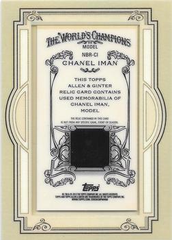 2013 Topps Allen & Ginter - Framed Mini Relics #NBR-CI Chanel Iman Back
