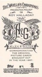 2013 Topps Allen & Ginter - Mini A & G Back #134 Roy Halladay Back
