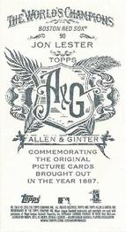 2013 Topps Allen & Ginter - Mini A & G Back #90 Jon Lester Back