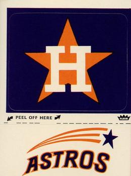 1977 Fleer Grand Slam Hi-Gloss Stickers #NNO Houston Astros Monogram Front
