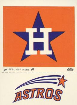1978 Fleer Grand Slam Hi-Gloss Stickers #NNO Houston Astros Monogram Front