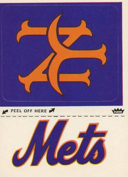 1978 Fleer Grand Slam Hi-Gloss Stickers #NNO New York Mets Monogram Front