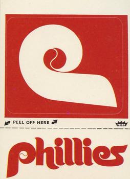 1978 Fleer Grand Slam Hi-Gloss Stickers #NNO Philadelphia Phillies Monogram Front