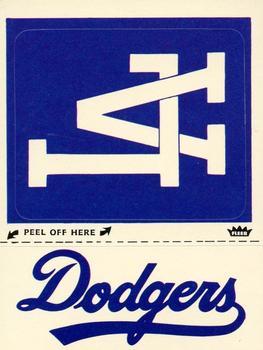 1978 Fleer Grand Slam Hi-Gloss Stickers #NNO Los Angeles Dodgers Monogram Front