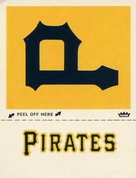 1978 Fleer Grand Slam Hi-Gloss Stickers #NNO Pittsburgh Pirates Monogram Front