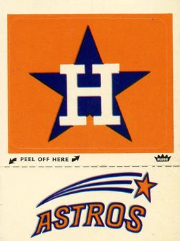 1979 Fleer Grand Slam Hi-Gloss Stickers #NNO Houston Astros Monogram Front