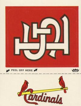1979 Fleer Grand Slam Hi-Gloss Stickers #NNO St. Louis Cardinals Monogram Front