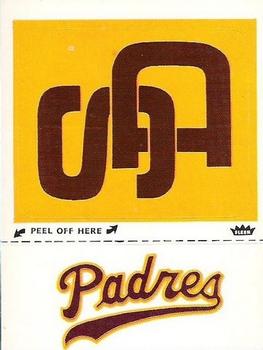 1979 Fleer Grand Slam Hi-Gloss Stickers #NNO San Diego Padres Monogram Front