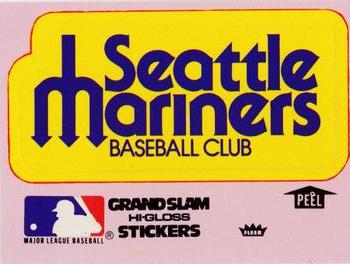 1979 Fleer Grand Slam Hi-Gloss Stickers #NNO Seattle Mariners Team (Pink) Front