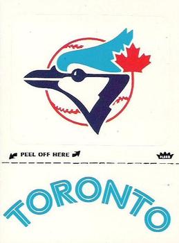 1979 Fleer Grand Slam Hi-Gloss Stickers #NNO Toronto Blue Jays Monogram Front