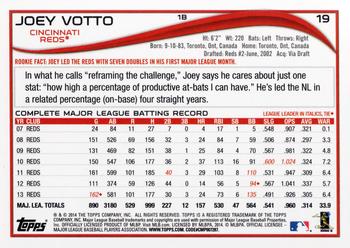 2014 Topps #19 Joey Votto Back