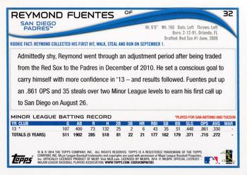 2014 Topps #32 Reymond Fuentes Back