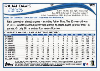 2014 Topps #165 Rajai Davis Back