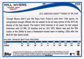 2014 Topps #333 Wil Myers Back
