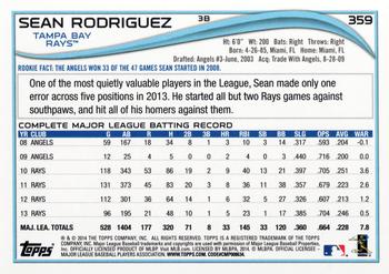 2014 Topps #359 Sean Rodriguez Back