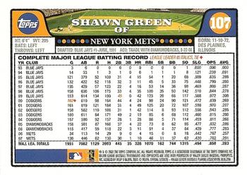 2008 Topps - Gold Foil #107 Shawn Green Back