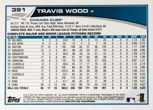 2013 Topps Mini #391 Travis Wood Back