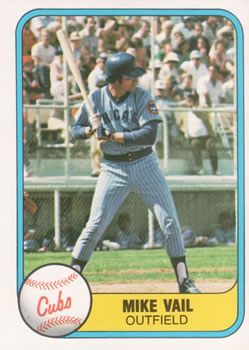 1981 Fleer #311 Mike Vail Front