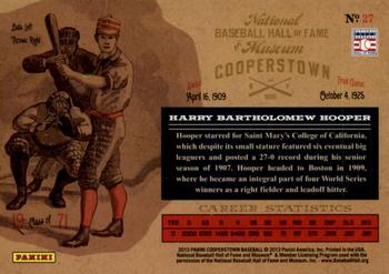 2013 Panini Cooperstown - Lumberjacks #27 Harry Hooper Back