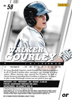 2013 Panini Prizm Perennial Draft Picks #58 Walker Gourley Back
