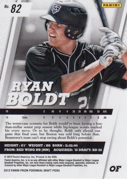 2013 Panini Prizm Perennial Draft Picks #82 Ryan Boldt Back
