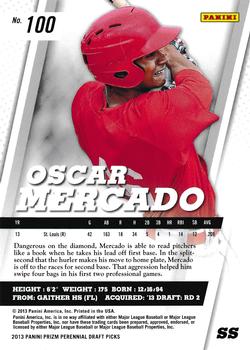 2013 Panini Prizm Perennial Draft Picks #100 Oscar Mercado Back