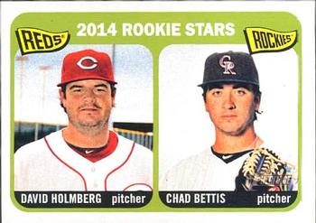 2014 Topps Heritage #273 Reds/Rockies Rookie Stars (David Holmberg / Chad Bettis) Front