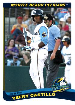 2012 Choice Myrtle Beach Pelicans #NNO Yefry Castillo Front
