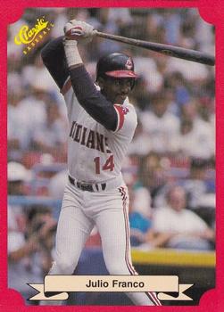 1988 Classic Red #187 Julio Franco Front