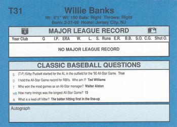 1990 Classic Yellow #T31 Willie Banks Back