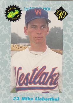 1990 Classic Draft Picks #3 Mike Lieberthal Front