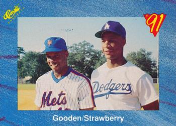 1991 Classic I #T99 Friendly Foes (Darryl Strawberry / Dwight Gooden) Front