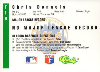 1991 Classic III #T16 Chris Donnels Back