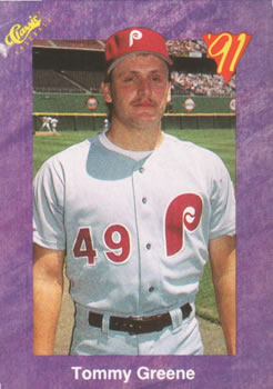 1991 Classic #66 Tommy Greene Front