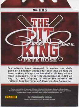 2013 Pinnacle - The Hit King Die Cuts #HK5 Pete Rose Back