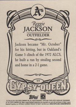 2014 Topps Gypsy Queen #77 Reggie Jackson Back