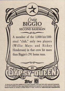 2014 Topps Gypsy Queen #89 Craig Biggio Back