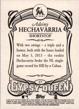 2014 Topps Gypsy Queen #17 Adeiny Hechavarria Back