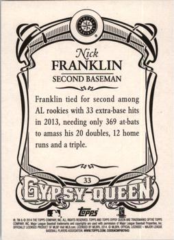 2014 Topps Gypsy Queen #33 Nick Franklin Back