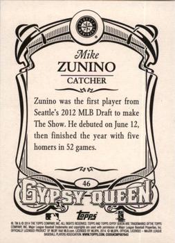 2014 Topps Gypsy Queen #46 Mike Zunino Back
