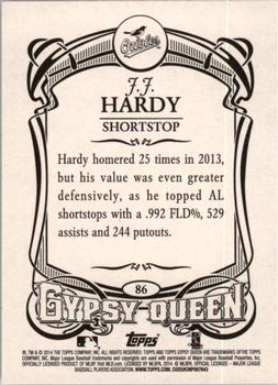 2014 Topps Gypsy Queen #86 J.J. Hardy Back