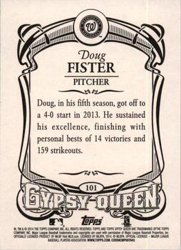 2014 Topps Gypsy Queen #101 Doug Fister Back