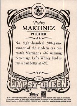 2014 Topps Gypsy Queen #126 Pedro Martinez Back