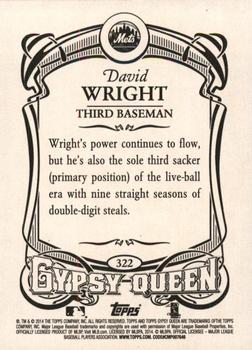 2014 Topps Gypsy Queen #322 David Wright Back
