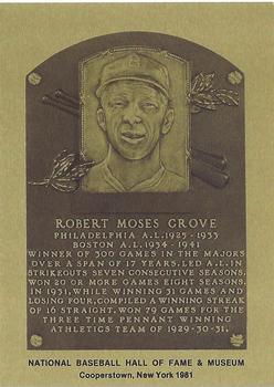 1981-89 Official Hall of Fame Metallic Plaques #NNO Lefty Grove Front